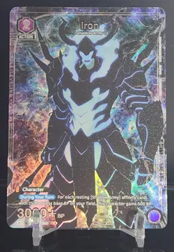 Union Arena Solo Leveling Iron (C)* card Alt Alternate Art (UE17BT/SLG-1-027) - Image 1