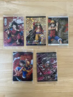 One Piece Wafers Card Luffy Set of 5 Unopened - Image 1