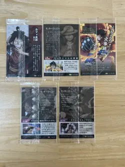 One Piece Wafers Card Luffy Set of 5 Unopened - Image 2