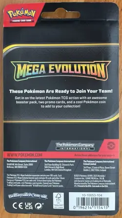 POKEMON TCG MEGA EVOLUTION BOOSTER PACK, 2 PROMO CARDS, WAILORD & WAILMER - Image 2