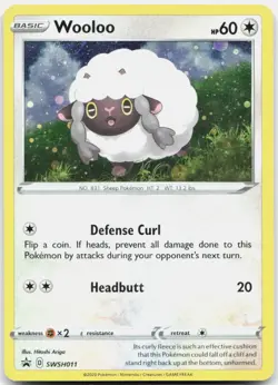 Pokemon TCG Wooloo - SWSH: Sword & Shield Promo Cards Promo SWSH011 Holo - Image 1