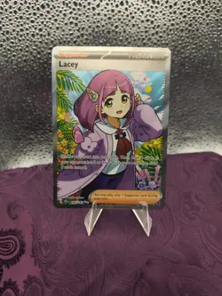 Pokemon Lacey 166/142 SV07: Stellar Crown Ultra Rare Full Art Holo Trainer Card - Image 1