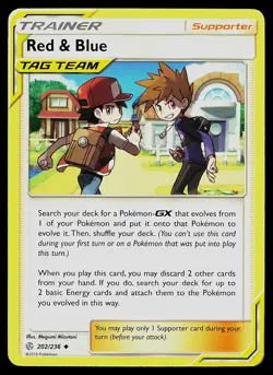 Pokemon Card Cosmic Eclipse Red & Blue 202/236 Uncommon - Image 1