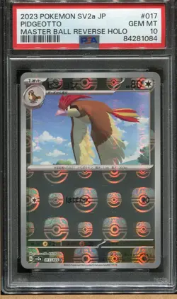 PIDGEOTTO 017/165 - PSA 10 MASTER BALL POKEMON 151 SV2A - JAPANESE POKEMON 2023 - Image 1