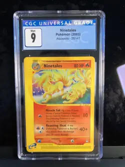 Pokemon Ninetales Aquapolis 25/147 CGC 9 Rare Regular English Card - Image 1