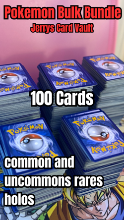 100 Bulk Pokemon Cards Lot - Near Mint - No Duplicates - Fast Ship - Image 1