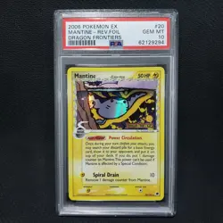 2006 Pokemon MANTINE 20/101 Reverse Holo EX Dragon Frontiers Gem Mint PSA 10 💎 - Image 1