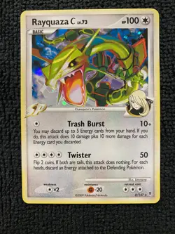 Rayquaza C 8/147 Supreme Victors Holo Rare Vintage Pokemon Card Platinum LP 2009 - Image 1