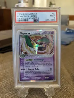 Pokemon 2006 Flygon EX Dragon Frontiers Holo Card 92/101 PSA 9 - Image 1