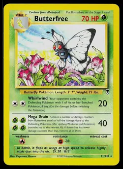 Pokemon Card - Butterfree Legendary Collection 21/110 Rare - Image 1
