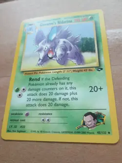 Giovanni's Nidorino - 45/132 - Uncommon WOTC TCG—Gym Challenge Pokemon Card - Image 5