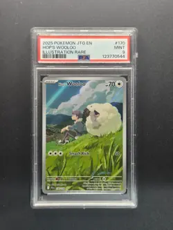 PSA 9 MINT 2025 Pokemon Hop's Wooloo 170/159 Journey Together Illustration Rare - Image 1