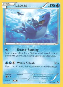 LAPRAS 28/122 UNCOMMON BREAKPOINT POKEMON NEAR MINT - Image 1