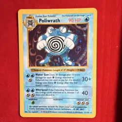 Poliwrath 13/102 Base Set Shadowless 90 HP Holo Holo Rare ENG 1999 Stage 2 WOTC - Image 2