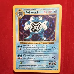 Poliwrath 13/102 Base Set Shadowless 90 HP Holo Holo Rare ENG 1999 Stage 2 WOTC - Image 3