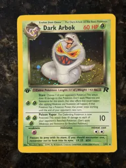 Pokemon TCG Dark Arbok Team Rocket 2/82 Holo 1st Edition Holo Rare - Image 1