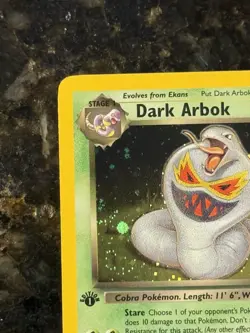 Pokemon TCG Dark Arbok Team Rocket 2/82 Holo 1st Edition Holo Rare - Image 3