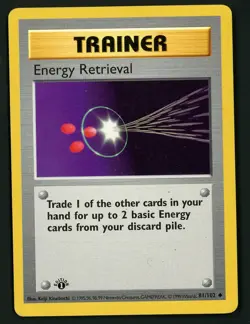 Energy Retrieval LP 74/102 - 1st Edition Base Set Shadowless - Pokemon 1999 (B) - Image 1