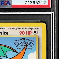 1999 Pokemon Wizards Of The Coast Black Star Promo Dragonite PSA 8 First Movie - Image 5