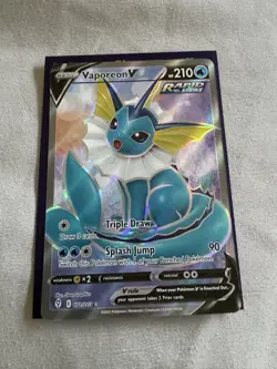 Pokemon Vaporeon V Full Art Ultra Rare Rapid Strike Holo 172/203 Evolving Skies - Image 1