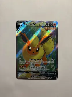 Flareon V (Full Art) 169/203 SWSH07: Pokemon TCG Evolving Skies Holo NM - Image 1