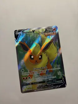 Flareon V (Full Art) 169/203 SWSH07: Pokemon TCG Evolving Skies Holo NM - Image 2