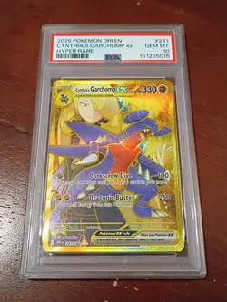 Pokemon TCG Cynthia's Garchomp ex 241/182 SV10 Hyper Rare Full Art PSA 10 - Image 1