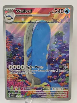 Pokemon TCG: Wailord 162/159 Sv09: Journey Together Holo Illustration Rare - NM - Image 1