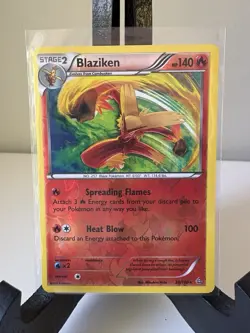 Pokemon TCG 2015 Blaziken 28/160 XY-Primal Clash Reverse Holo MP - Image 1
