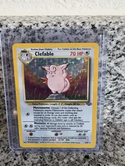 Clefable 1/64 Jungle Holo PRE RELEASE Rare Unlimited 1999 Pokemon TCG 70 HP - Image 1
