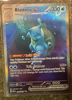 Pokemon Blastoise ex 200/165 SV 151 SIR Ultra Rare Holo HP 330 English - Image 1