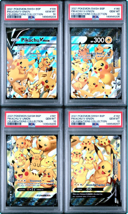 SEQUENTIAL PSA 10 PIKACHU V-UNION SWSH139 140 141 142 BLACK STAR PROMO POKEMON - Image 1