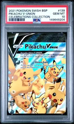 SEQUENTIAL PSA 10 PIKACHU V-UNION SWSH139 140 141 142 BLACK STAR PROMO POKEMON - Image 2