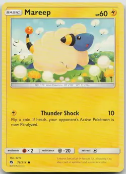 Mareep 76/214 Lost Thunder Common Pokemon MP - Image 1
