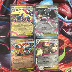 Pokemon TCG Lot Of 4 Mega Evolution Era EX Cards - NM - English Only - Image 1