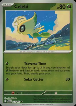 CELEBI 012/132 UNCOMMON MEGA EVOLUTION POKEMON REVERSE HOLO NM - Image 1