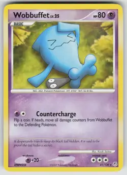 Wobbuffet 41/130 Rare Diamond & Pearl Pokemon Moderately Played - Image 1