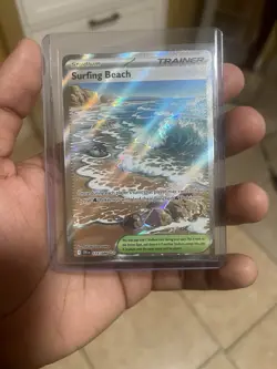 Surfing Beach 114/086 Ultra Rare Chaos Rising Pokemon Holo Near Mint - Image 1