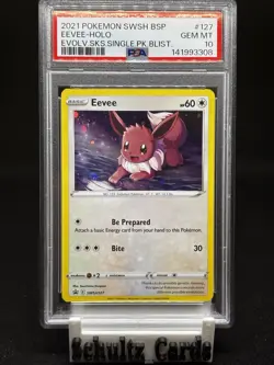 The Pokemon Company Pokemon TCG Eevee SWSH127 Promo Holo 2021 PSA 10 - Image 1