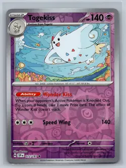 Togekiss 072/191 Rare Surging Sparks Pokemon Card Reverse Holo Near Mint - Image 1