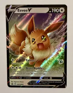 Eevee V (Eevee Stamped) SWSH065 Promo Battle Academy 2022 Holo Near Mint - Image 1