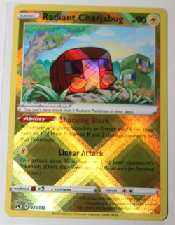 Pokemon 2023 Crown Zenith Radiant Charjabug #051/159 Holo RARE - Image 1