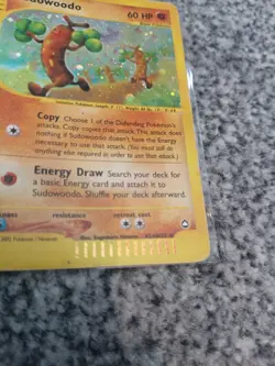 Pokemon TCG Sudowoodo Aquapolis Holo Rare Card H24/H32 - Image 4