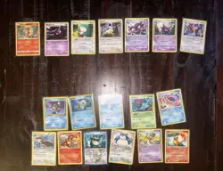 Pokemon TCG 18 Card Lot MP+HP Snorlax Squirtle Charmander Gengar Mudkip Rare - Image 1