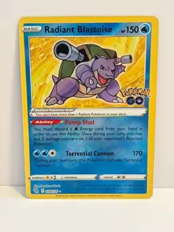 Radiant Blastoise 018/078 Pokemon GO Holo - Image 1