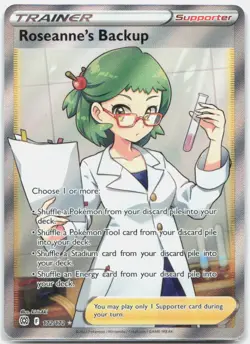 Roseanne's Backup 172/172 Ultra Rare Brilliant Stars Pokemon Holo Near Mint - Image 1