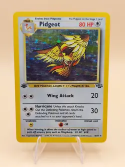 Pidgeot (1st Edition) Holo Rare Jungle 8/64 Pokemon Card - WOTC 1999 - Image 1