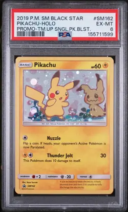 2019 POKEMON SM BLACK STAR PROMO TEAM UP SINGLE PACK BLISTERS PIKACHU-HOLO PSA 6 - Image 1