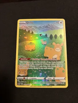 Pokemon TCG Ditto Crown Zenith Galarian Gallery Holo Ultra Rare Card GG22/GG70 - Image 1
