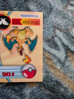 1999 Topps Pokemon Charizard - #06 - Non-Holo TV Series 1 Blue Logo NM - Image 3